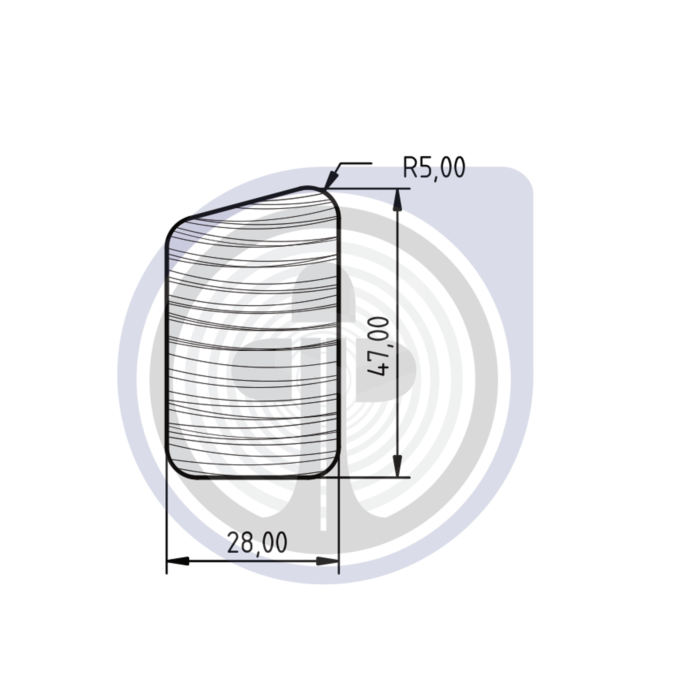 Vuren gesch.geimpr. afgeschuinde lat 28x47/41 main product photo