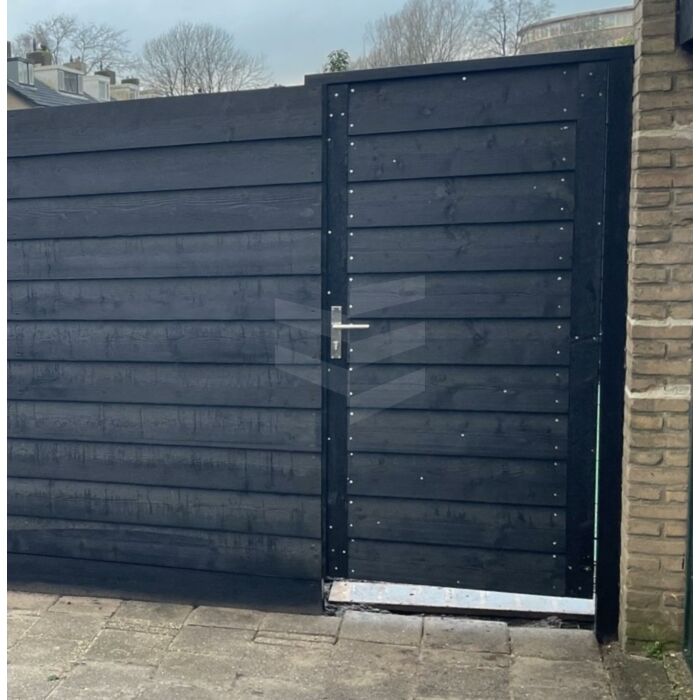 Deur Bevelsiding 1000x1800 frame+slot L (dub) ZWART main product photo