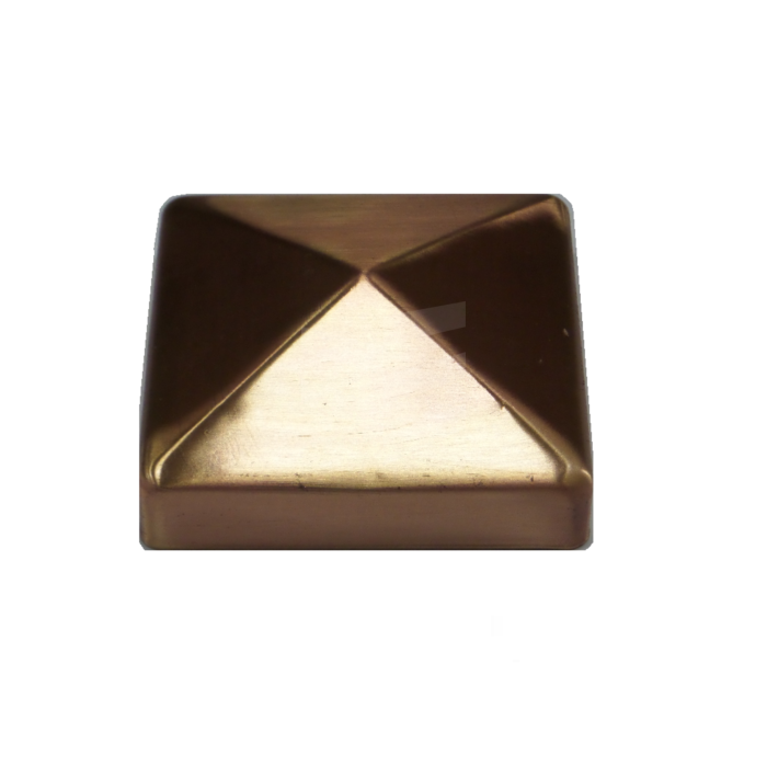 Paalkapje (piramide) 71 x 71 mm Koper main product photo
