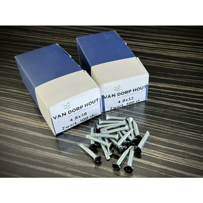 Zelfb.pl.s. DIN 7504 torx galv.verz. 4.8 x 32 ZWART main product photo