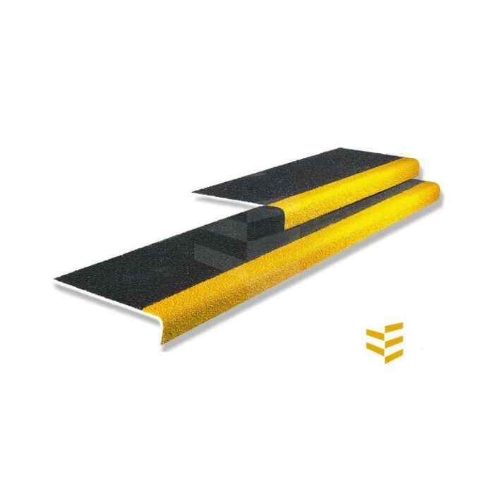 Antislip traptrede zwart met gele neus (55x345x1000 mm) main product photo