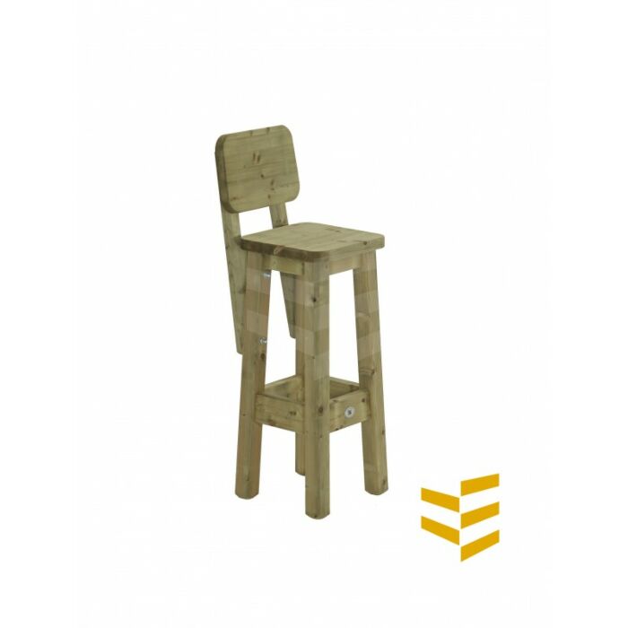 Talen0482 - Barkruk 115 cm hoog met rugleuning main product photo