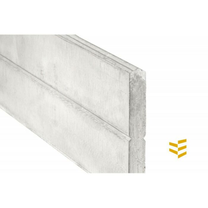 Betonnen motiefplaat 48x260x1840 blokhutprofiel wit/grijs main product photo