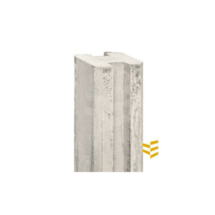 Betonpaal 115x115x2800 sleuf wit/grijs (eindpaal) main product photo