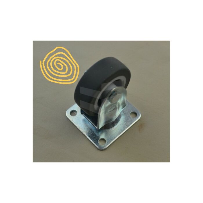 Bokwiel grijs rubber 50 mm main product photo