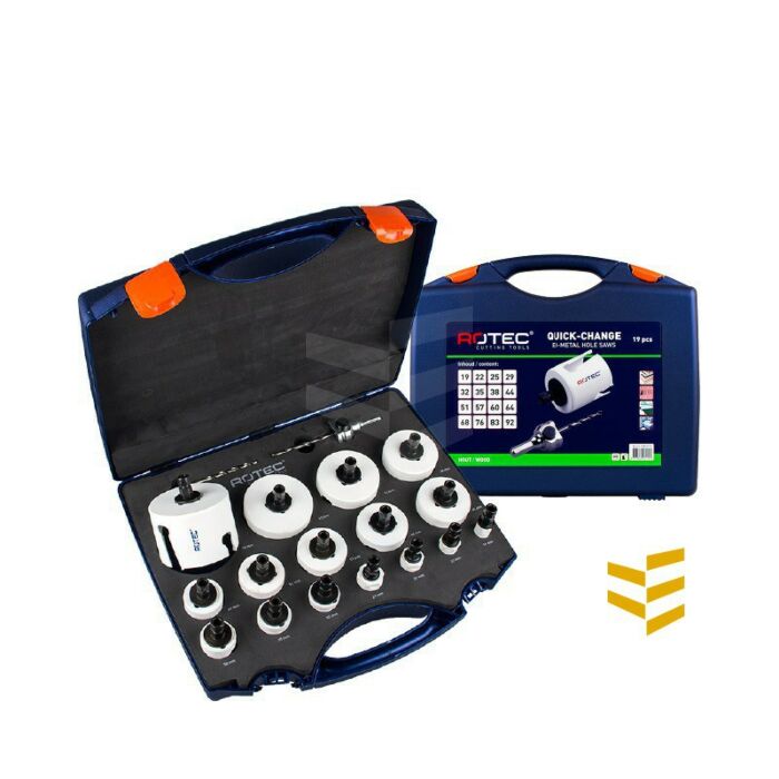 Gatzagenset QC 528-electricien 6-kant 11, 13-delig, 22-76 mm main product photo