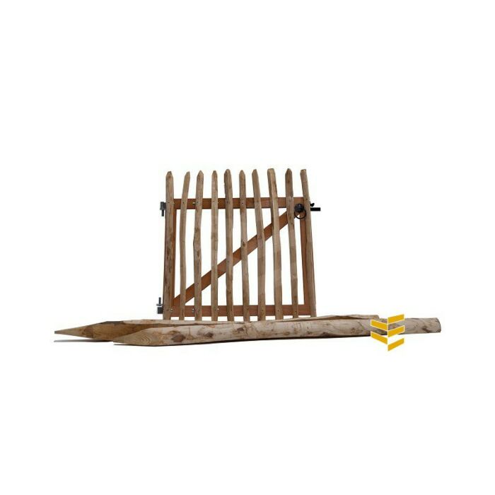 Kastanje poort 1000x1000 compleet (beslag, 2 palen) main product photo
