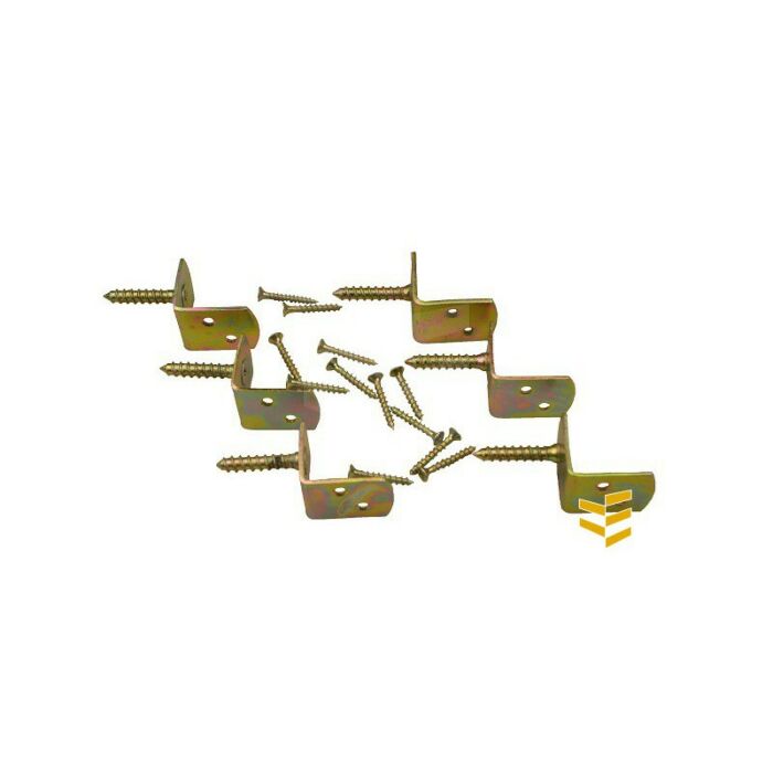 L-Beslag 2 mm verzinkt - 6 st incl 12 schroeven main product photo