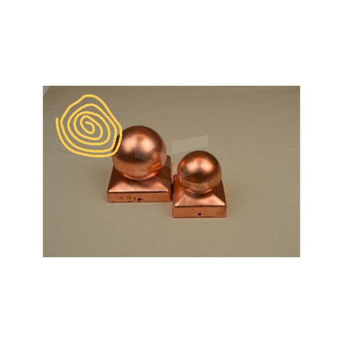 Paalkapje (bol) 71 x 71 mm Koper main product photo