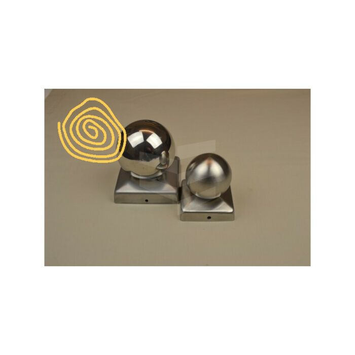Paalkapje (bol) 71 x 71 mm RVS main product photo
