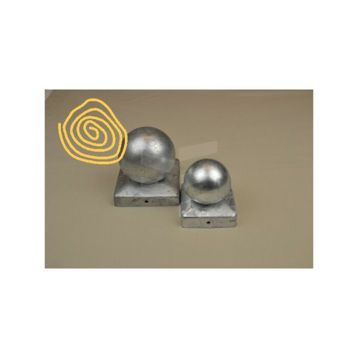 Paalkapje (bol) 71 x 71 mm Verzinkt main product photo
