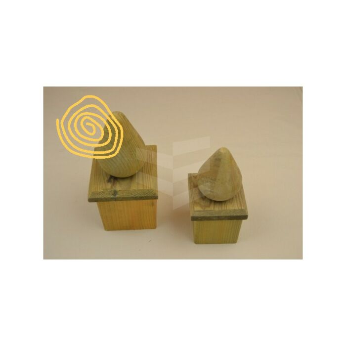 Paalkapje (peer) 100 x 100 mm Vuren main product photo