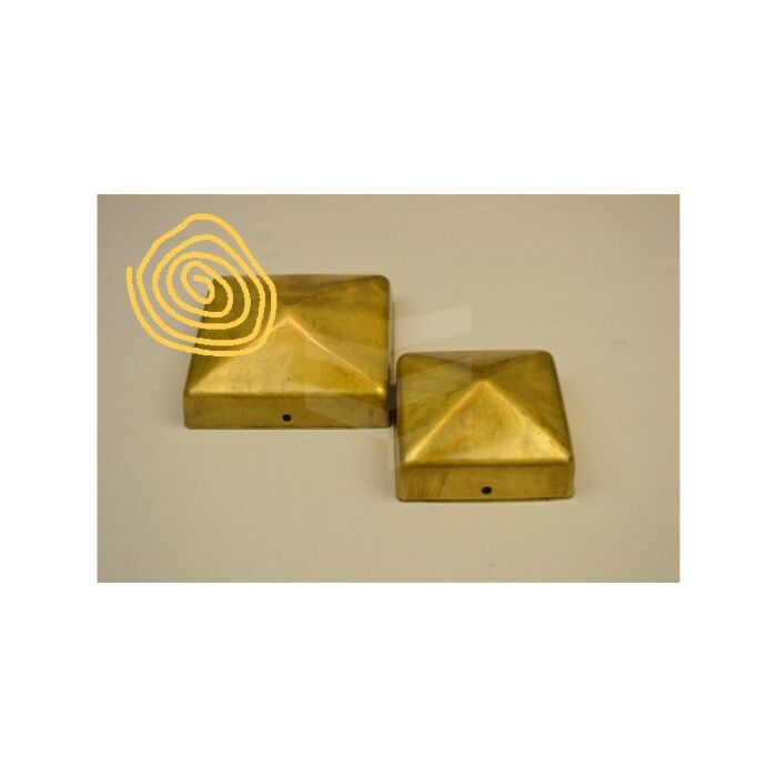 Paalkapje (piramide) 71x71 mm Messing main product photo