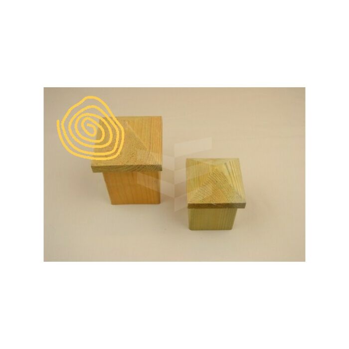 Paalkapje (piramide) 80 x 80 mm Vuren main product photo