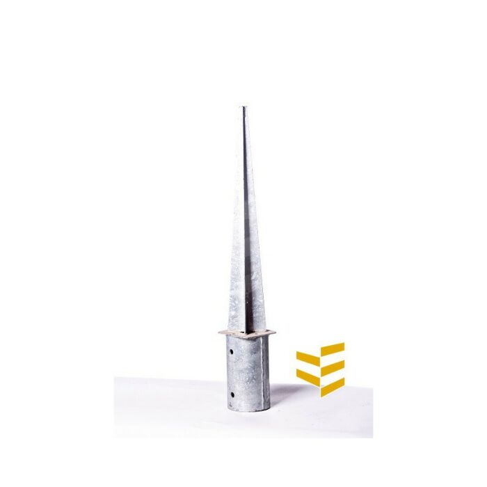 Paalpunthouder rond 101x600 vuurverzinkt main product photo