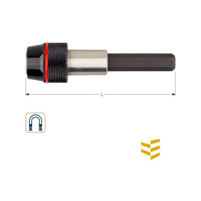 RVS bithouder 5/16" magnetisch snelspan 74 mm main product photo