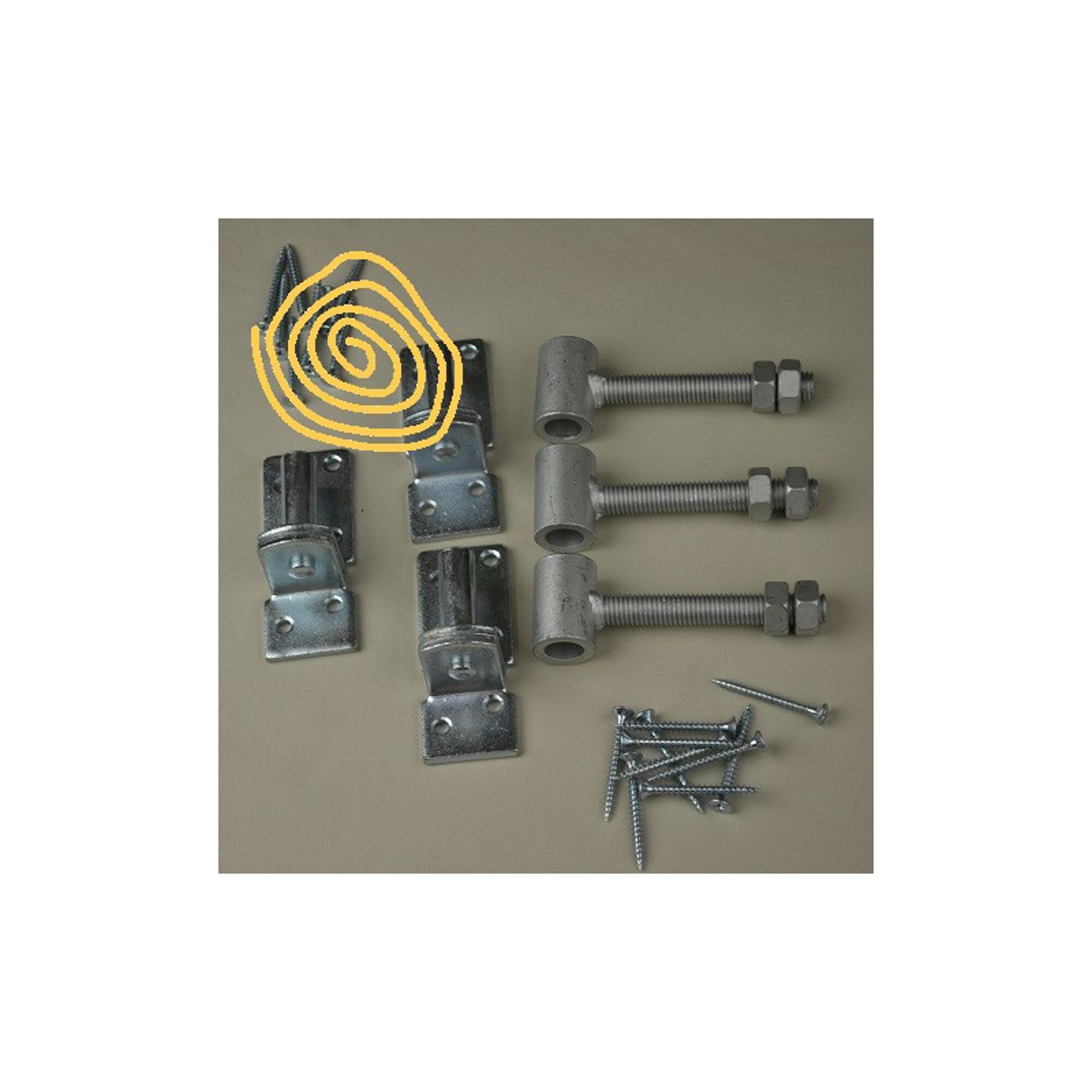 Set voor poortframes (3-punts) ZWART